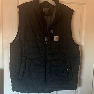 Carhartt Black Quilted Vest with Logo Patch